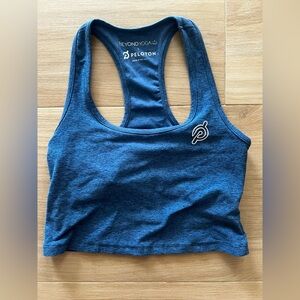 Beyond Yoga x Peloton Spacedye Blue Sports Bra Crop Top Womens Medium